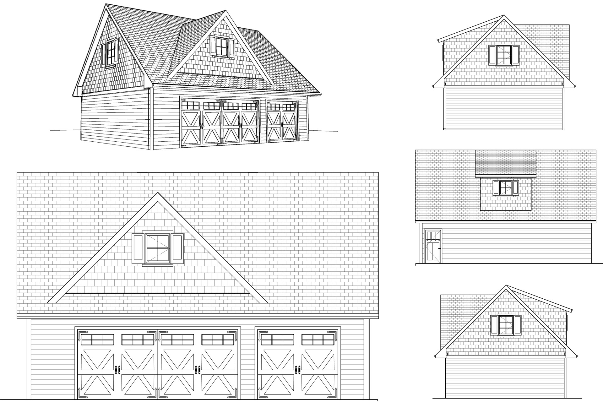 3 Stall Garage Plan - Detail Homes