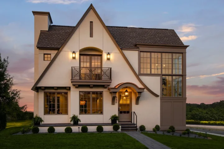 Mississippi Modern Tudor Twilight Exterior